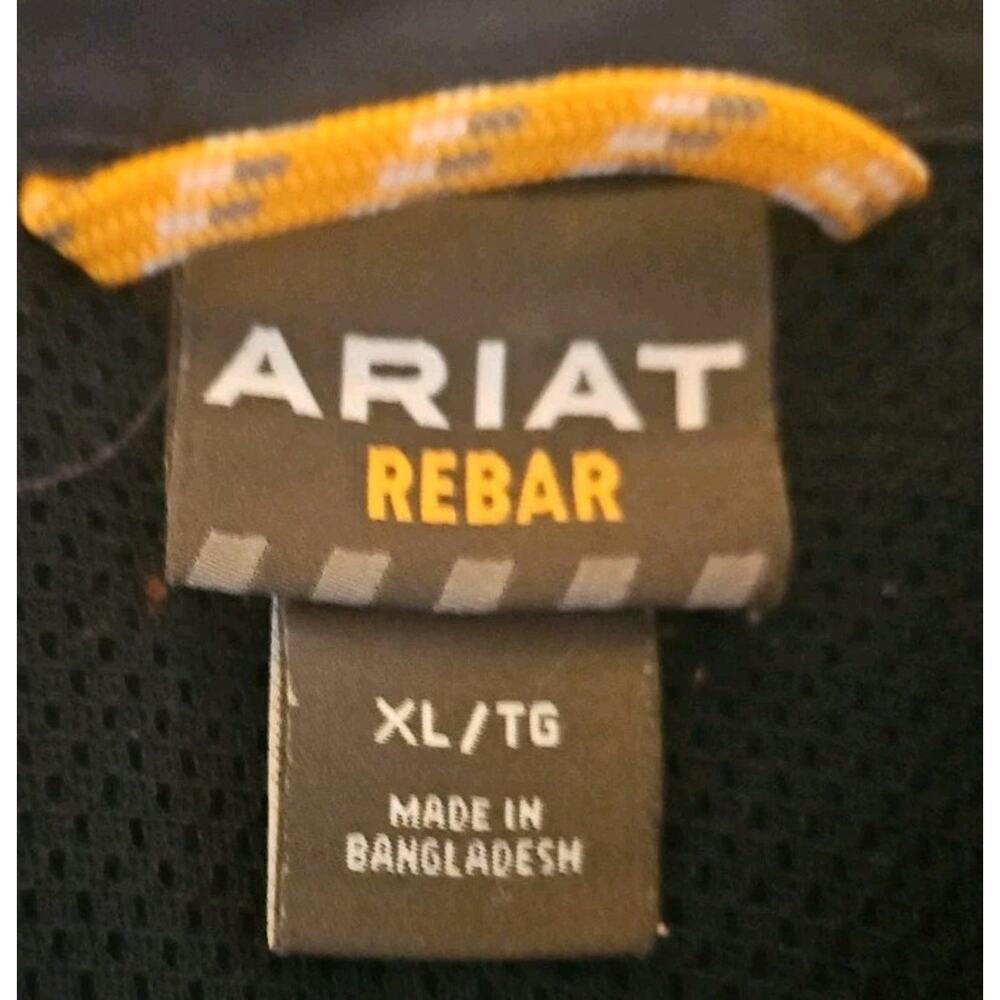 Ariat Rebar Foreman Polo Shirt Mens Size XL Short Sleeve Navy Blue - Picture 4 of 8
